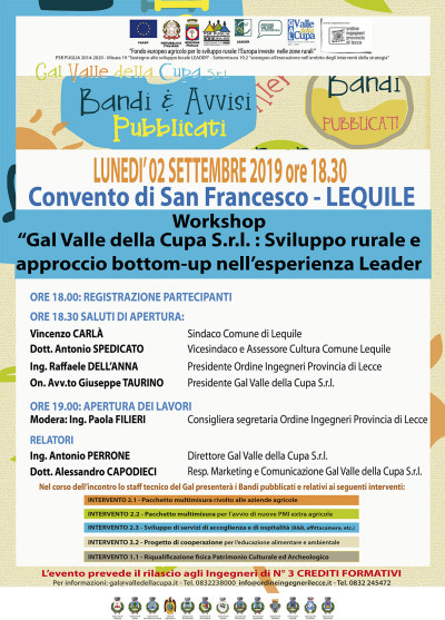 Workshop “Gal Valle della Cupa Srl: Sviluppo Rurale e approccio bottom-...