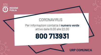 Coronavirus: Numero Verde Informativo 