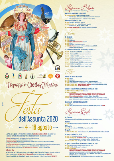 Programma Festa Madonna Assunta 2020