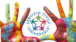 Servizio Civile Universale - mani colorate con logo centrale